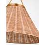 3_Whitby 30"W Burnished Brass Pendant Light w/ Natural Rattan more views
