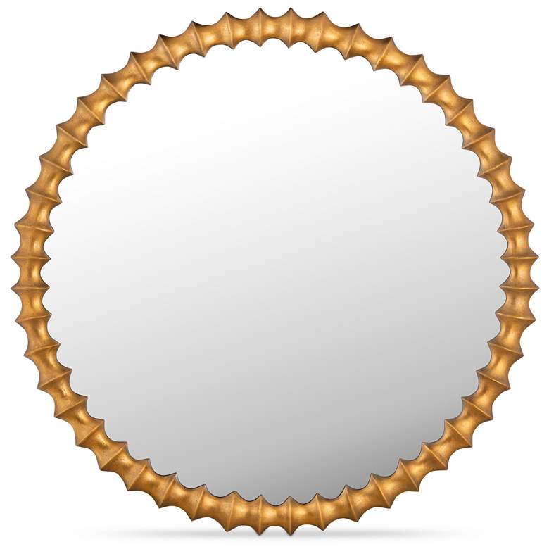 Image 1 Whitby Mirror Aged Brass