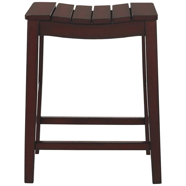 Image 4 Whitcombe 24" Antique Red Wood Counter Stools Set of 2 more views