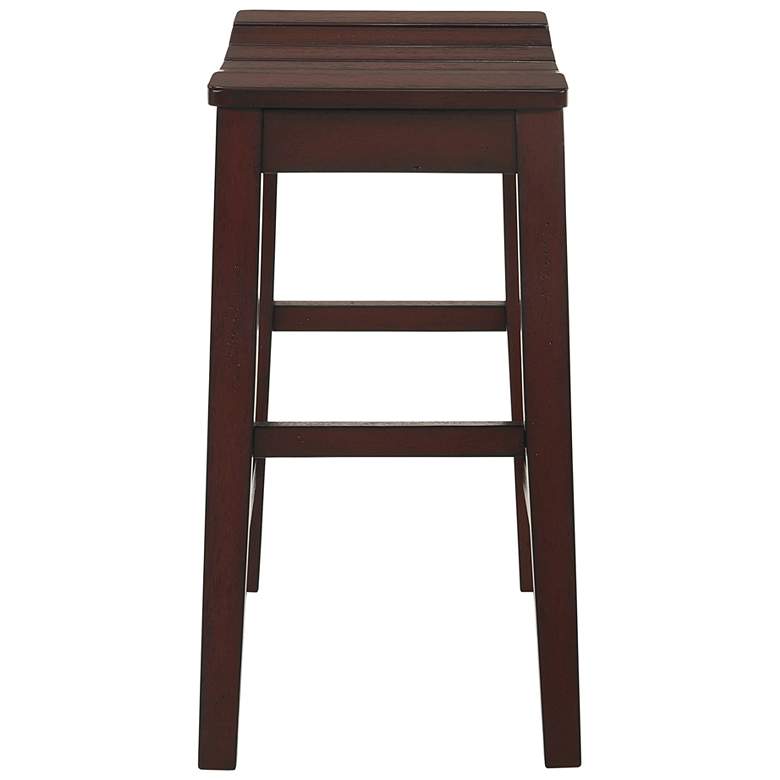 Image 6 Whitcombe 24 inch Antique Red Wood Counter Stools Set of 2 more views