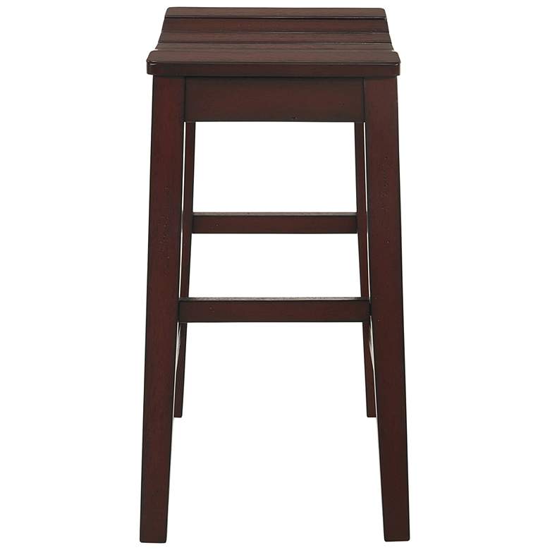 Image 6 Whitcombe 24" Antique Red Wood Counter Stools Set of 2 more views