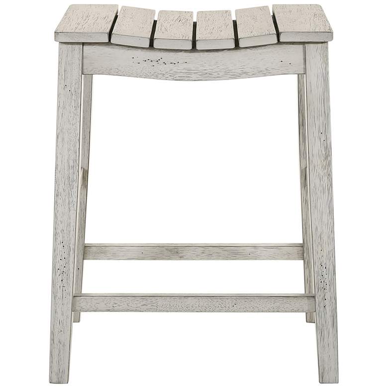 Image 4 Whitcombe 24" Antique White Wood Counter Stools Set of 2 more views
