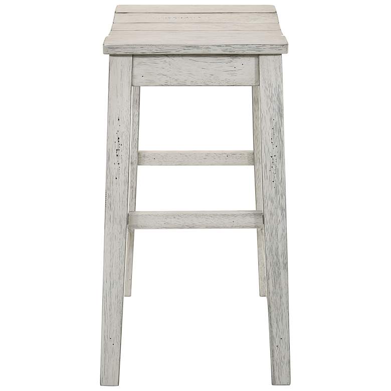 Image 6 Whitcombe 24" Antique White Wood Counter Stools Set of 2 more views