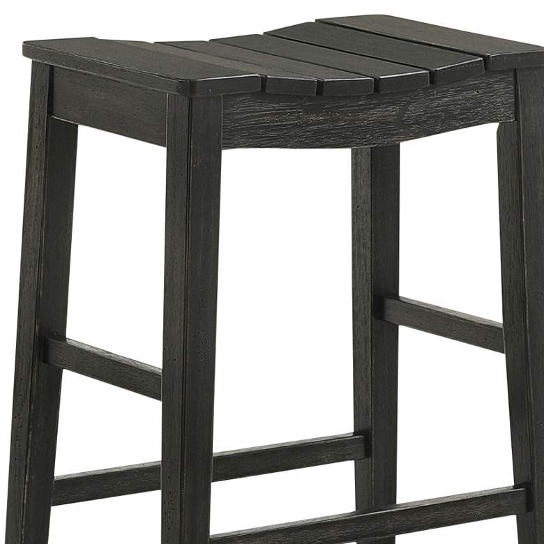 Image 3 Whitcombe 24 inch Black Wood Counter Stools Set of 2 more views