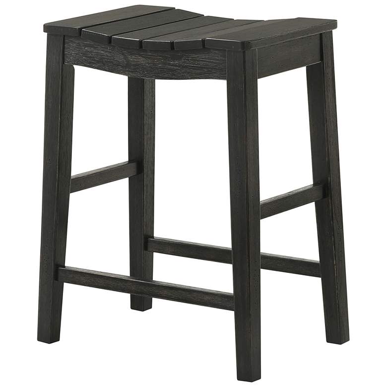 Image 5 Whitcombe 24 inch Black Wood Counter Stools Set of 2 more views