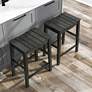 7_Whitcombe 24" Black Wood Counter Stools Set of 2 more views