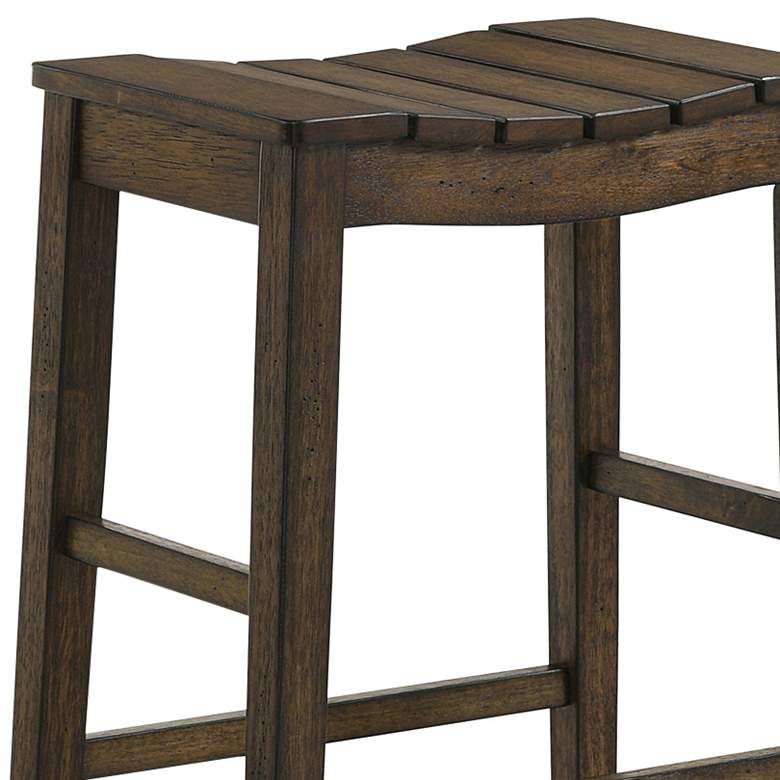 Image 3 Whitcombe 24" Dark Oak Wood Counter Stools Set of 2 more views