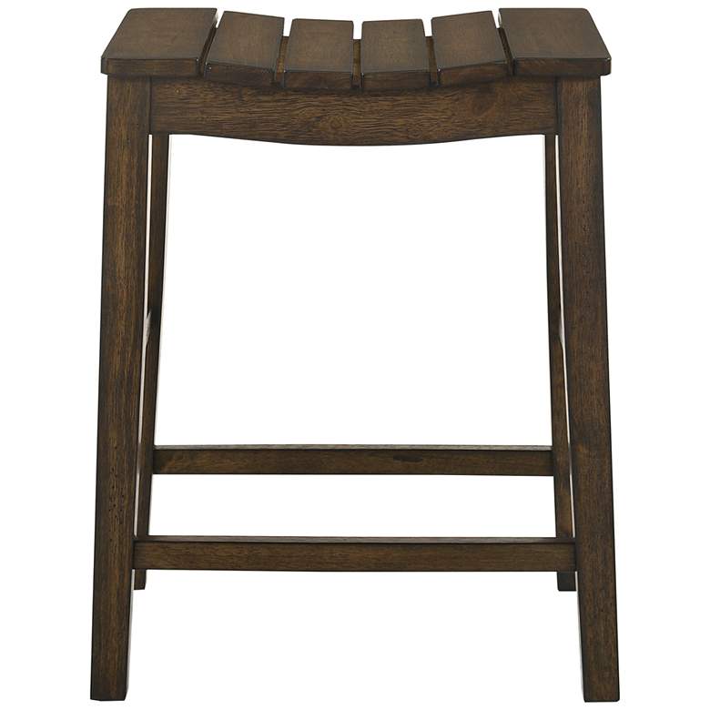 Image 4 Whitcombe 24" Dark Oak Wood Counter Stools Set of 2 more views