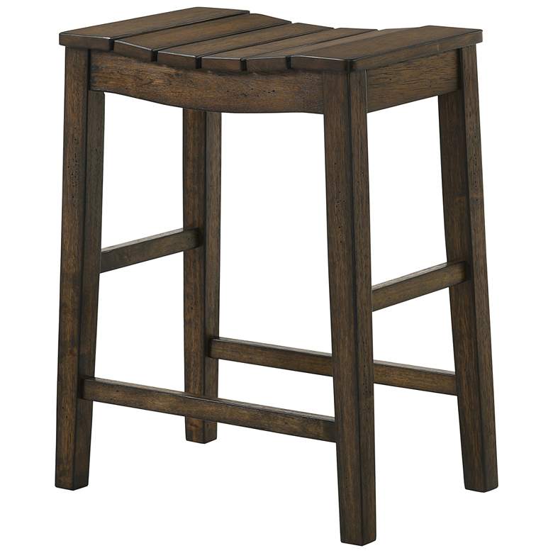 Image 5 Whitcombe 24" Dark Oak Wood Counter Stools Set of 2 more views