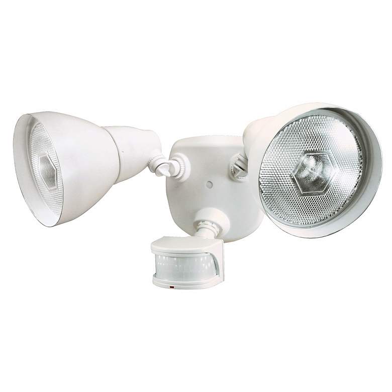 Image 1 White 17" 2-Light Motion Sensor Dark Sky Security Light