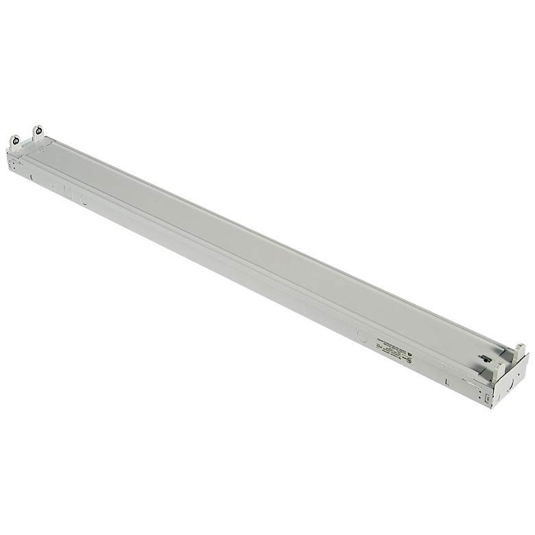 Image 1 White 2-Light Strip  48 inch Wide Workspace Ceiling Fixture