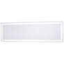 White 24" x 6 3/4" Rectangular LED Backlit Wall Mirror