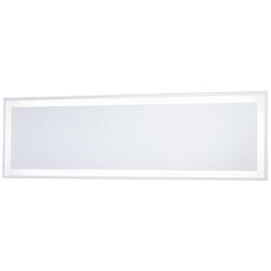 White 24&quot; x 6 3/4&quot; Rectangular LED Backlit Wall Mirror