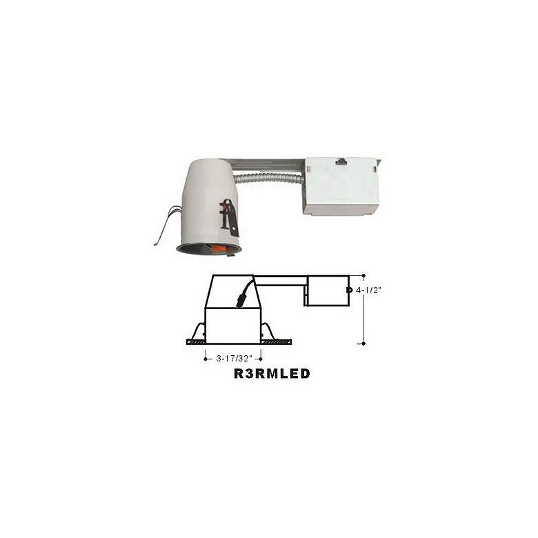 Image 1 White 3" Air Tight Dedicated LED Remodel Housing