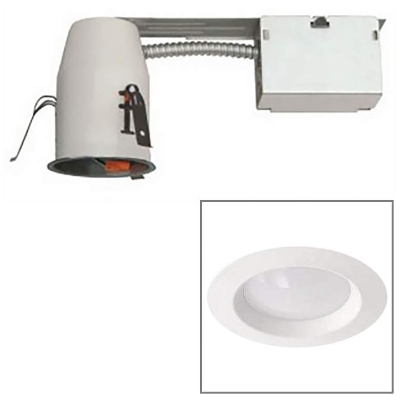 Image 1 White 3" Airtight 8 Watt Complete LED Remodel Recessed Kit