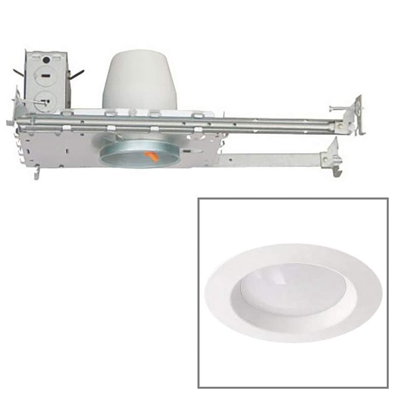 Image 1 White 3" Airtight 8 Watt LED New Construction Recessed Kit