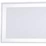 White 30" x 6 3/4" Rectangular LED Backlit Wall Mirror