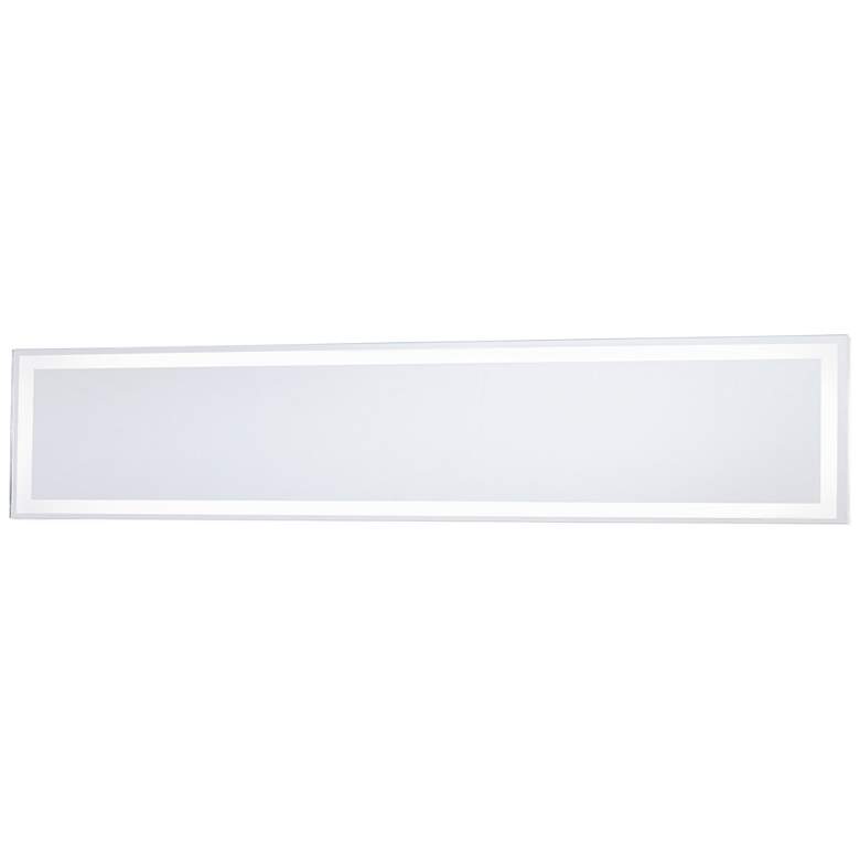 Image 1 White 36" x 6 3/4" Rectangular LED Backlit Wall Mirror