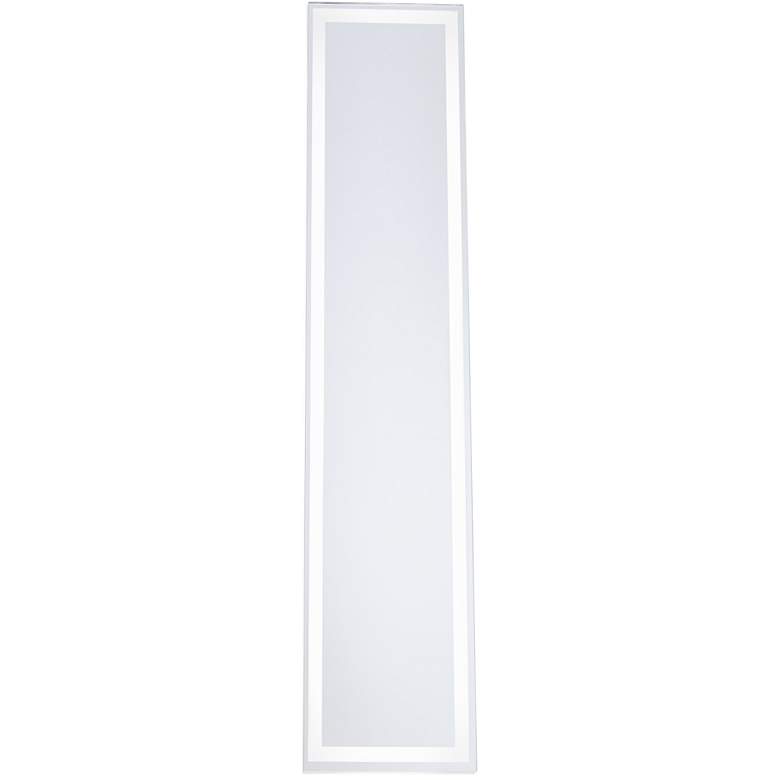 Image 3 White 36" x 6 3/4" Rectangular LED Backlit Wall Mirror more views