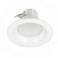 White 4" Round 9 Watt Dimmable LED Retrofit Baffle Trim