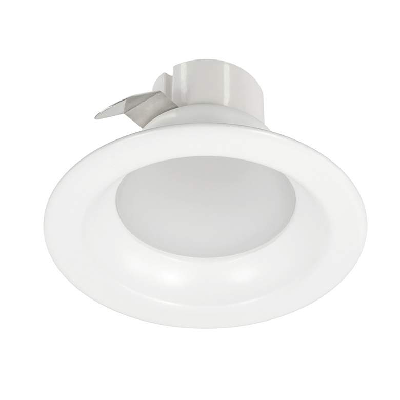 Image 1 White 4 inch Round 9 Watt Dimmable LED Retrofit Trim