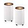 White 6 1/2" High Mini Accent Can Spot Lights Set of 2