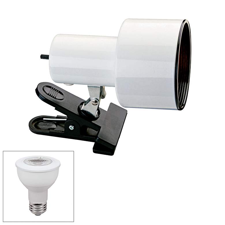 Image 1 White 6 inch HIgh Accent LED Clip Light by Pro Track