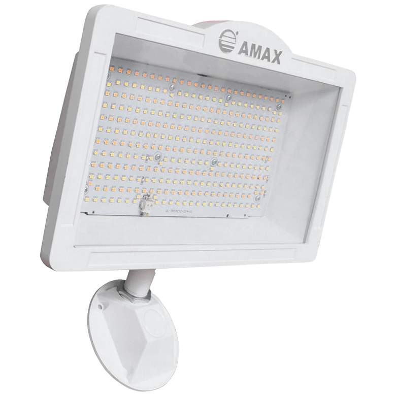 Image 1 White 8 1/2 inch High Dusk-to-Dawn LED Outdoor Flood Light