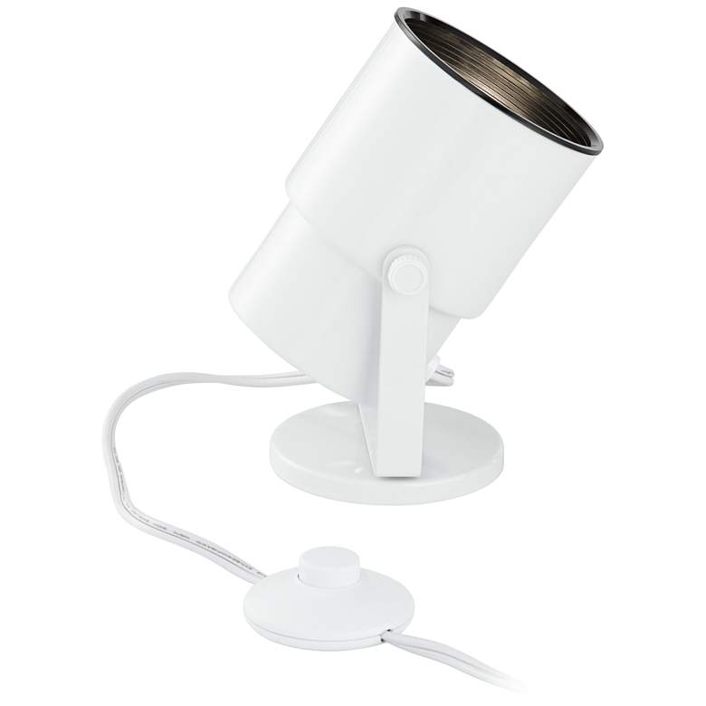 White 8 inch High Adjustable Accent Uplight with LED Bulb more views