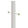 White 84" High Cross Arm Outdoor Direct Burial Lamp Post