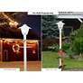 White 84" High Cross Arm Outlet Direct Burial Lamp Post 