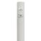 White 84" High Outdoor Direct Burial Lamp Post with Outlet