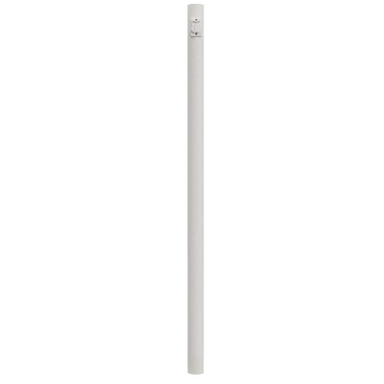 Image 2 White 84 inch High Outdoor Direct Burial Lamp Post with Outlet more views