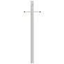 White 84"H Cross Arm Dusk-to-Dawn Direct Burial Lamp Post