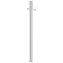 White 84"H Cross Arm Outlet Dusk-to-Dawn Inground Lamp Post