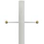 White 96" High Cross Arm Outdoor Direct Burial Lamp Post