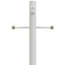 White 96" High Cross Arm Outlet Direct Burial Lamp Post