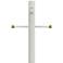 White 96" High Cross Arm Outlet Direct Burial Lamp Post