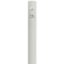 White 96" High Outdoor Direct Burial Lamp Post with Outlet