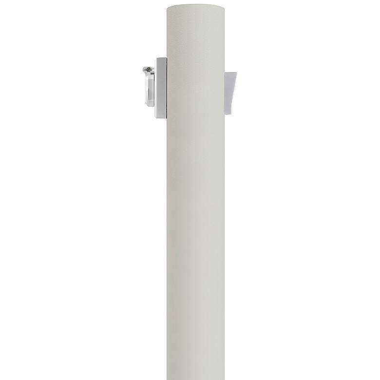 Image 1 White 96" High Outlet Dusk-to-Dawn Direct Burial Lamp Post