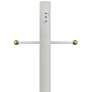White 96"H Cross Arm Dusk-to-Dawn Direct Burial Lamp Post