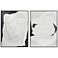 White Abstract 40" High 2-Piece Framed Canvas Wall Art Set