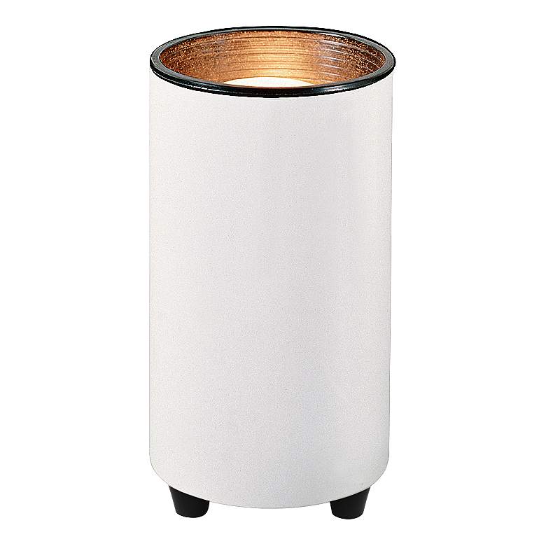 Image 1 White Accent Can Spot Light 6 1/2" High with CFL Bulb