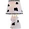 White and Black Cow Ceramic Table Lamp