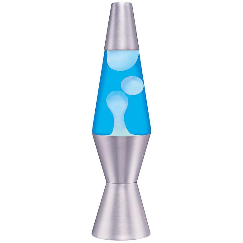 Image 1 White and Blue 11 1/2 inch High Accent Official Lava&#174; Lamp