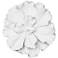 White and Gold 15 1/2" Wide Flower Wall Plaque