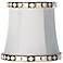 White and Gold Metal Lamp Shade 4x5x5 (Clip-On)
