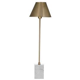 Image1 of White and Gray Marble Base Table Lamp Gold