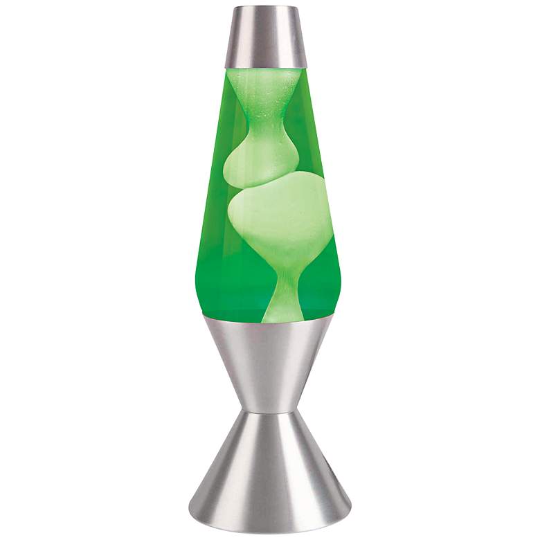 Image 1 White and Green Large Lava® Lamp