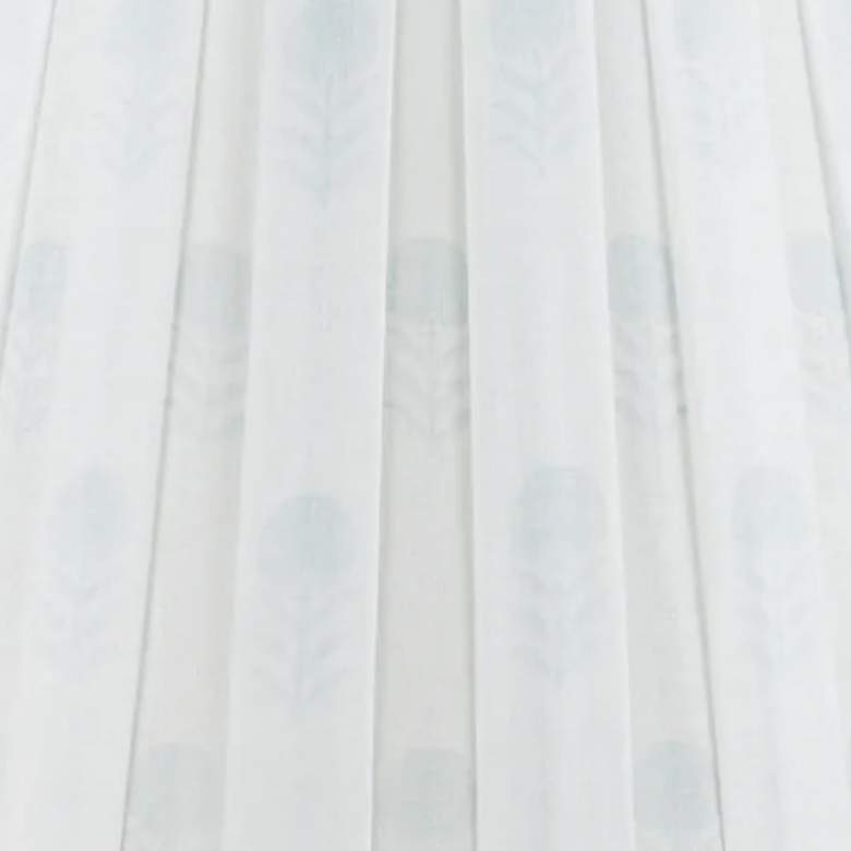 Image 2 White and Pastel Blue Flora Print Empire Lamp Shade 11x16x10 (Spider) more views